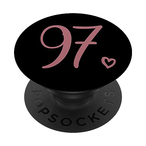 Número 97 Noventa y Siete, Para Mujeres 97 Años 97 Cumpleaños PopSockets PopGrip Intercambiable