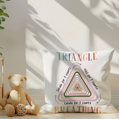 Ywzqru PILLOWCASE27 Triangle Breathing Throw Pillow Covers thumb #4