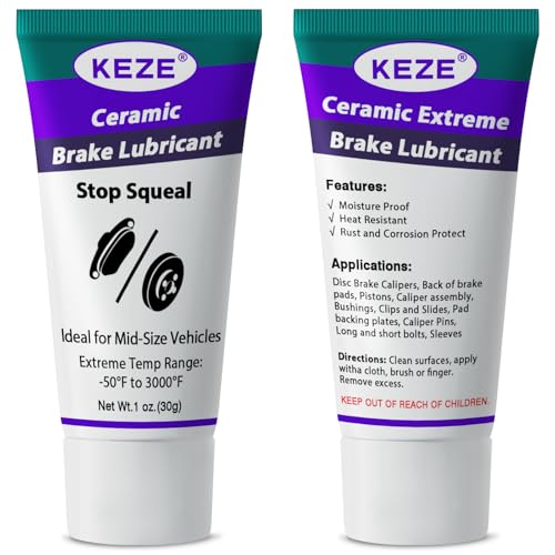 Keze Brake Caliper Grease Ceramic Brake Lubricant Automotive Resistant to Moisture, Corrosion Contaminants...