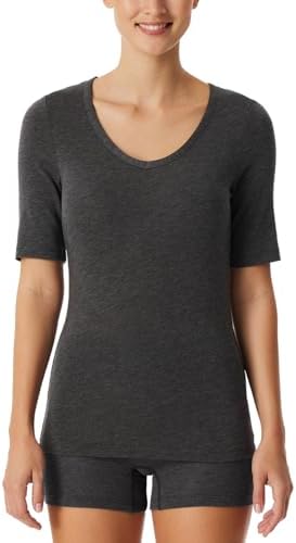 Schiesser Damen T-Shirt Kurzarm Unterhemd - Premium Warming