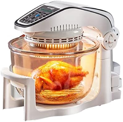 Large Halogen Infrared Convection Oven with Removable Bowl, Multicooker for Roasting, Frying, Toasting, Crisping with Time & Temperature Controls