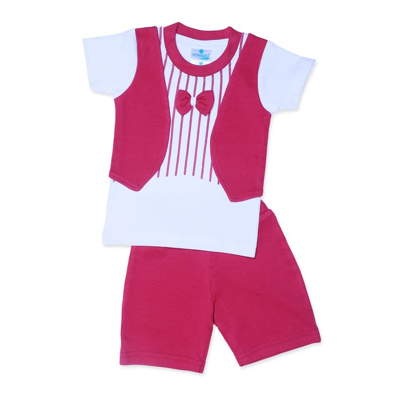 PONIMO BOYS T-SHIRT AND SHOURTS CLOTHING SET 100% PURE COTTON