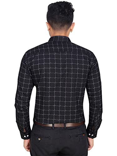 Image of Checks Slim Fit Double Pocket Full Sleeves Shirt - Set of 1