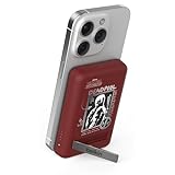 【デッドプール】Belkin MagSafe対応 ワイヤレス モバイルバッテリー 3C対応 5000mAh(7.5W) iPhone 15/14/13/12シリーズ対応 パススルー充電対応 PSE技術基準適合 機内持ち込み可能 充電用ケーブル同梱 メーカー保証2年 キックスタンド付き レッド/ブラック BPD004qcBR-DY