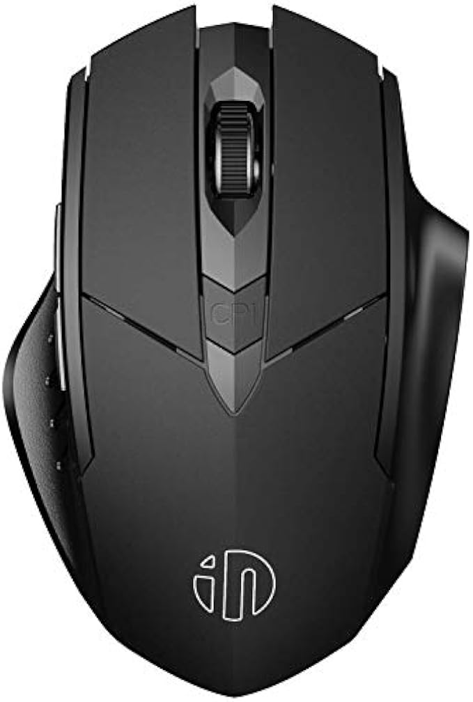 INPHIC Bluetooth Mouse, Rechargeable Wireless Mouse Multi-Device (Tri-Mode:BT 5.0/4.0+2.4Ghz) with Silent, 3 DPI Adjustment, Ergonomic Optical Mouse for Laptop Android Windows Mac OS, PM6BSBlack