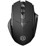 INPHIC Multi-Device Bluetooth Mouse Wireless, Rechargeable, USB Receiver, 6 Buttons, Ergonomic for Laptop, Computer, Mac, PC etc.