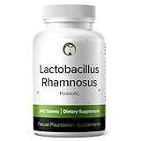 Lactobacillus Rhamnosus Probiotic Supplement 240 Tablets 3 Billion CFU Probiotics for Men & Women Supports Intestinal Digestive & Gut Health (240, Lactobacillus Rhamnosus)