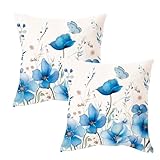 Photo Gallery xfsrg federe cuscini divano 45 x 45 cm set 2 copricuscini in lino con stampa floreale ortensia accessori decorativi per divano soggiorno camera da letto ed esterno (blu) Photo Gallery xfsrg federe cuscini divano 45 x 45 cm set 2 copricuscini in lino con stampa floreale ortensia accessori decorativi per divano soggiorno camera da letto ed esterno (blu)