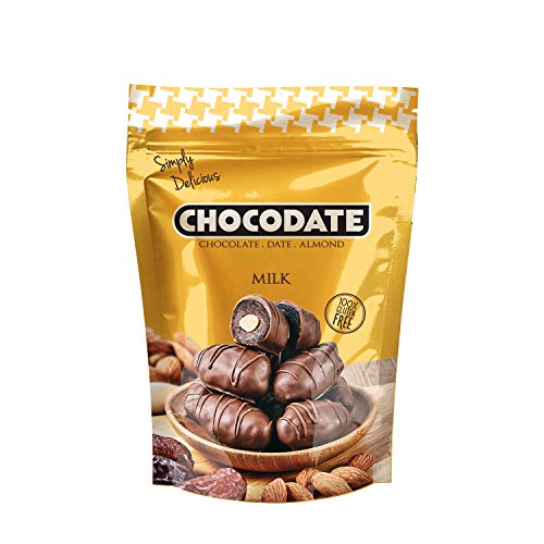 Chocodate Milk Chocolate with Arabian Date and Almond, 250 gm