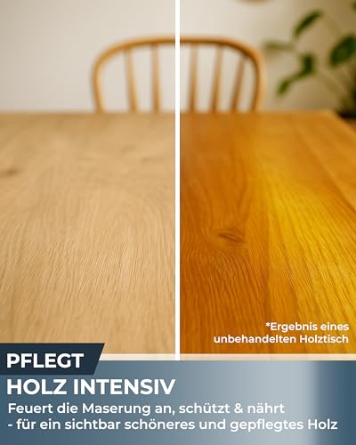 UNIVERSAL BIO Holzöl farblos (250ml) - Vielseitiges Holzpflegeöl für Innen & Aussen - Geruch- und Farbloses Möbelöl - 100% natürliches Holz Öl aus Deutschland