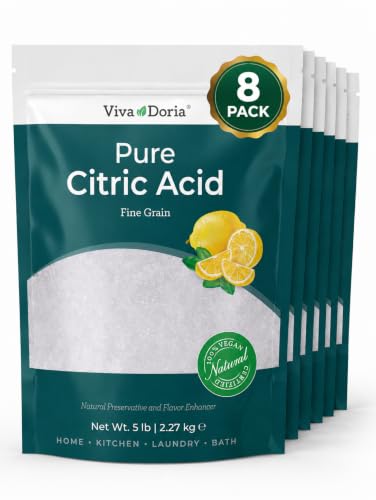 Image of Viva Doria 100% Pure Citric Acid, Food Grade, Fine Grain, Bulk Size, 40 lb (18.14 kg)