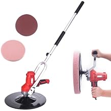 850W Electric Concrete Trowel Machine, Free Control 1-6 Gear Adjustment, Wall Smoothing Polishing Machine with Extension Rod, Electric Plaster Mortar Cement Putty Trowel