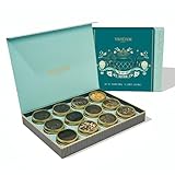 VAHDAM, BLOOM - Assorted Tea Gift Sets, 12 Teas Luxury Gift Box | 100% Natural Ingredients - Green Tea, Chai Tea, Herbal Tea, Black Tea | Premium Tea Gift Sets | Gifts for Women & Men