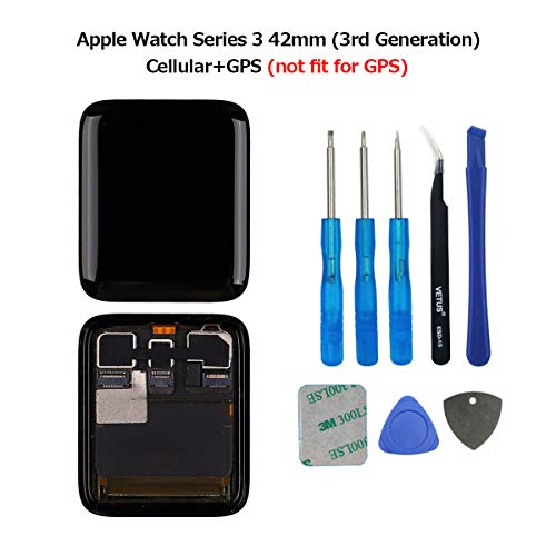 Swark LCD Display Compatible with Apple Watch Series 3 42mm (3rd Generation) Cellular+GPS
