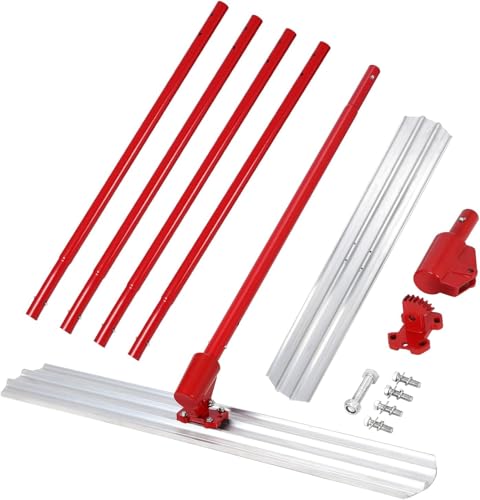 GarveeLife Bull Float Concrete Tools 488 Magnesium Aluminum Alloy Concrete Float with 4 Combinable Handles Finishing Bull Float Bull Concrete Kit for Concrete Finishing