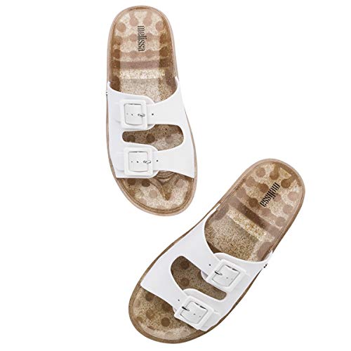 Chinelo Melissa Wide - 35 - Branco/casca de Arroz