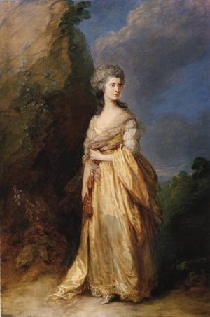 Peinture à l'huile de Thomas Gainsborough Mrs Peter William Baker reproduction 12x16 pouces