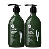 Luseta Tea Tree Shampoo and conditioner Set with Argan Oil for Oily Hair, Sulfate Paraben Free for Men and Women 2x16.9oz