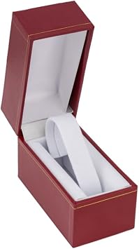 JewelrySupply Red Watch Box with White Collar