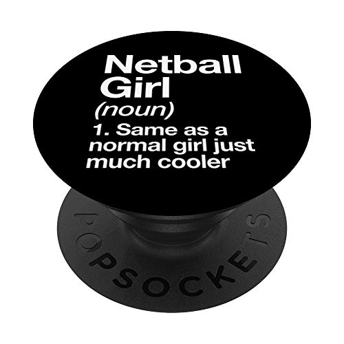 Netball Girl Definition Funny Sports Team PopSockets PopGrip: Agarre intercambiable para Teléfonos y Tabletas