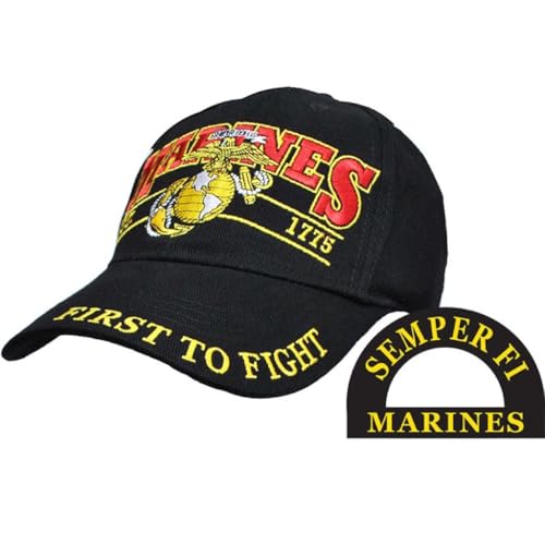 Image of MWS U.S Marine USMC Semper Fi Always a Marine Traditions Since 1775 Logo Eagle Embroidered Cap Hat