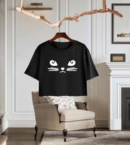 Girls Crop Tops Kids Short Sleeve Crewneck Dropped Shoulder Fashion Shirts Tee2