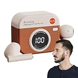 Kabellose Sport-Ohrhörer – Semi-In-Ear-Kopfhörer – Geräuschunterdrückung, Kamera-Ladehülle, lange Akkulaufzeit, Ohrhörer für Erwachsene, Handys, Spiele, Zuhause, Reisen, Damen und Herren