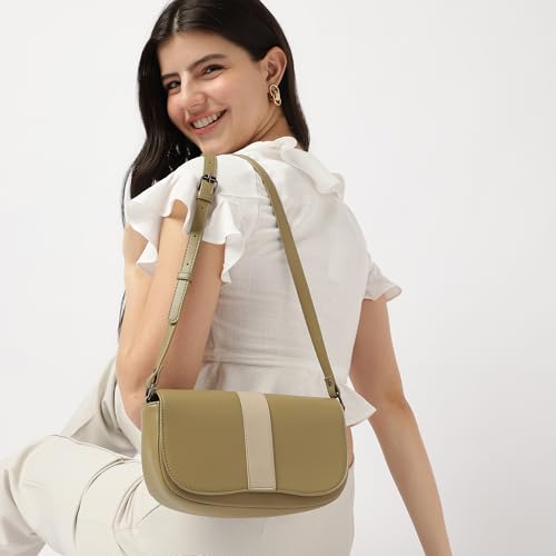 Image of Fastrack Puff Sling with Detachable Pouch | Faux-Leather Women's Handbags | Sling for Casual Carry