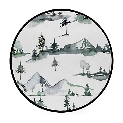 ZHIMI Non-Slip Round Area Rug Cover