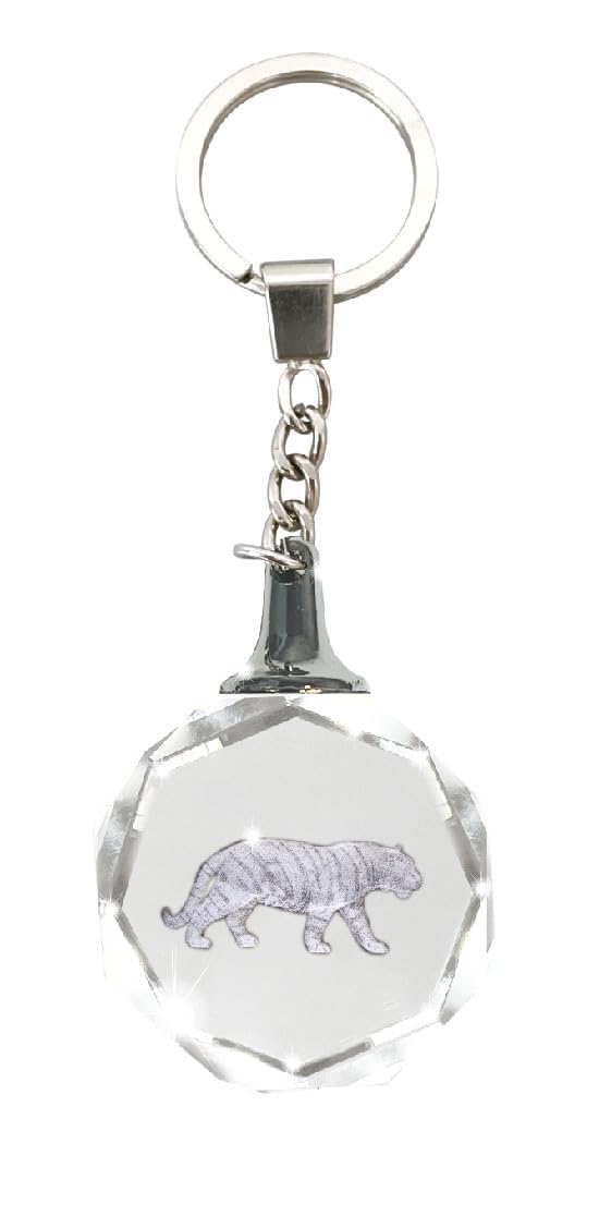 CRYSTAL SILHOUETTES KEYCHAINS from Deluxebase. Glass Crystal Pendant Animal Keyring with Stainless Steel Chain, Unique Purse Charm & Bag Accessory, Novelty Gifts for Women & Men.