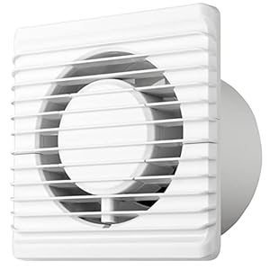 MKK Badkamerventilator Ø 100 mm, standaard, stille werking, laag energieverbruik, geschikt voor badkamers en keukens Ventilator 28dB/1m 26dB/3m – 93m³/h