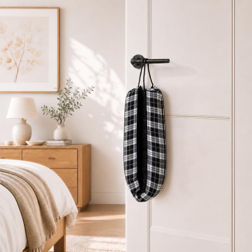 Image of Sunolga Door Draft Stopper, Removable Washable Cover, 38 inch, Balck & White