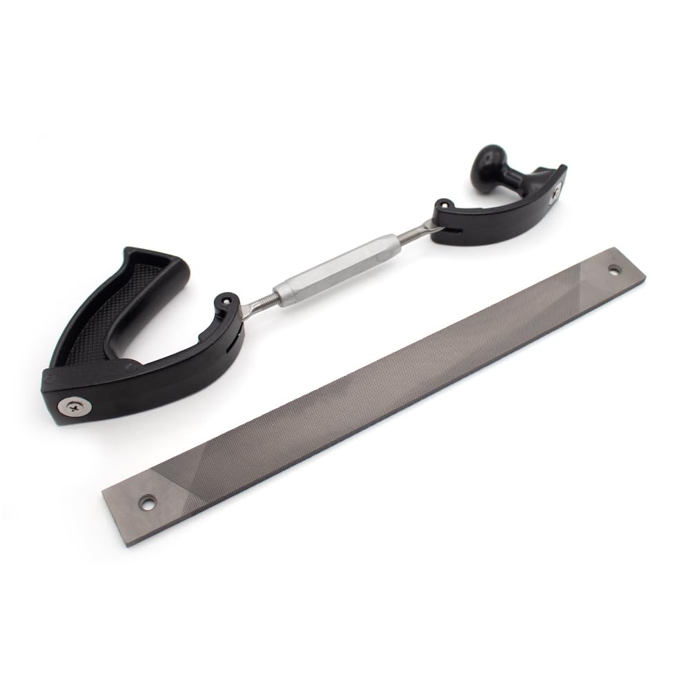 Car Sheet Metal Manual File Frame Milled Tooth Car Body Polisher Files Flexible Body File Adjustable Holder with 350MM Blade (Middle Tooth)
