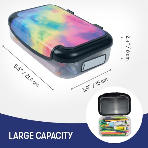 Image of ZIPIT: Pencil Box Bundle: Rainbow & Butterflies - Recycled Plastic Cases, Large Capacity Storage Organizers, School Supplies-Stationary, Kid-Girl-Boy