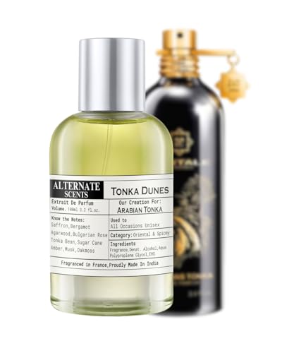 Image of Alternate Scents TONKA DUNES 100ml Long Lasting Perfume For Men & Women |Strong& long Lasting with 30% Oil Concentration|Elegant Floral Perfume for Women| Fragrance From France | Made In India|