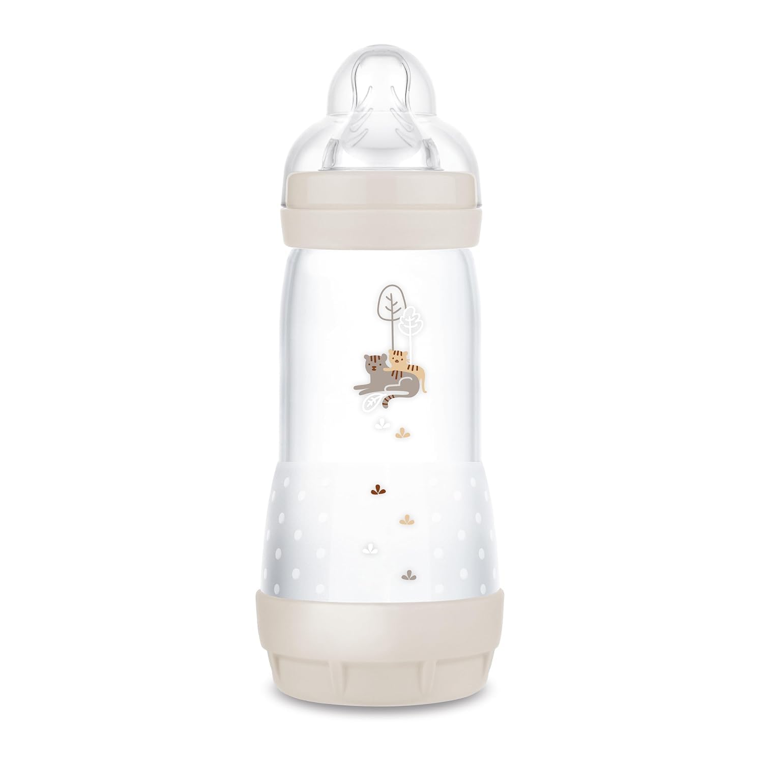 MAM Easy Start Anti-Colic butelka dla niemowląt (320 ml), butelka na mleko w połączeniu z karmieniem piersią, butelka na napoje dla niemowląt z zaworem dolnym przeciwko kolce i ssaniu, rozmiar 2, 4+