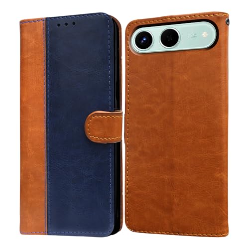 Image of Flip Cover Back Case for Tecno Spark Go 5G | Premium Leather Finish | Inbuilt Pockets & Stand | Flip Cover Back Case for Tecno Spark Go 5G (CamelBlue)