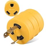 MECMO NEMA L5-30P to TT-30R 30 Amp RV Adapter UL Listed, Portable Compact Adaptor, 3 Prong 30A 125V Twist Locking Generator Plug L5-30 to TT-30 for 30Amp RV Trailer Camper