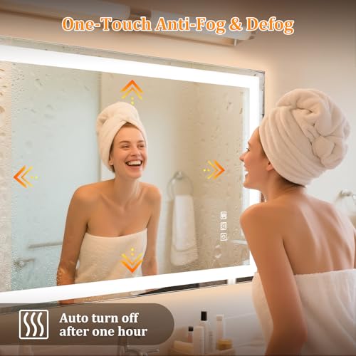 24x32 LED Bathroom Mirror with Lights, Front & Backlit - image 2