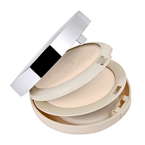 Image of Colors Queen Oil Control Compact Powder | Lightweight Face Compact for Women with SPF-15 to Protect Skin from UV Rays | Pore Minimizing, Easily Blends Pressed Powder for All Skin Types (01 - Ivory, 20g)