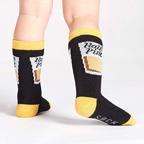 Sock It to Me, Toddler Children's Knee High Socks: Half Pint - Black & Yellow - Fits Kids Ages 1-23