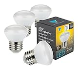 TriGlow T90201-4 LED 4-Watt Dimmable R14 Mini Reflector, 25W Equivalent, E26 Medium Base Light Bulbs, 4-Pack