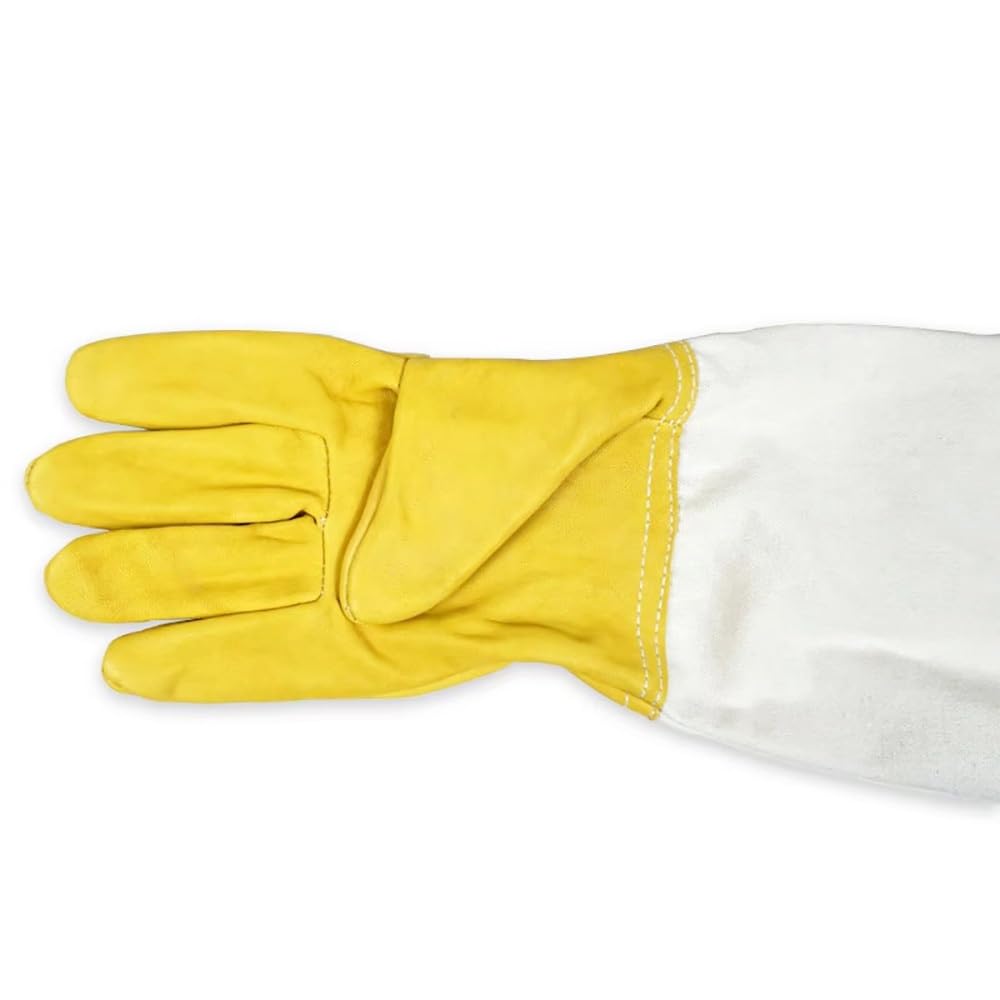 1 Pair Beekeeping Gloves Sheepskin Breathable Protective Sleeves Beekeeping Equipment for Apiculture