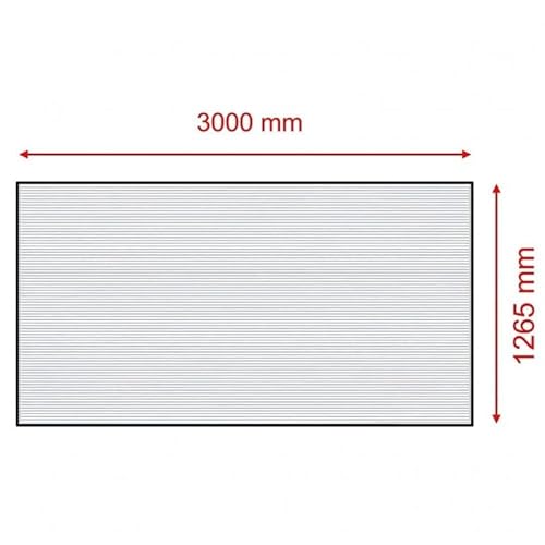1 Lastra di Policarbonato Corrugato "SuperDur" ONDA 76/18 CLEAR 1265X3000mm con protezione UV - 8