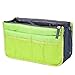 Women Travel Insert Handbag Organiser Purse Large liner Organizer Bag (Green)