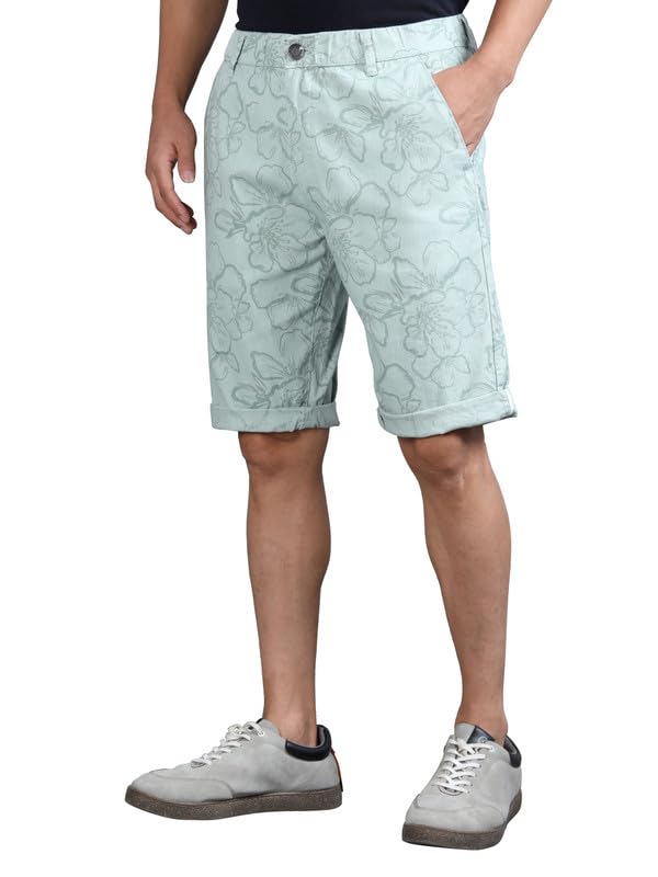 Men’s Cotton Lycra Casual Printed Shorts | Mid Rise, Elasticated Waist with Button Closure, 4 Pockets-image-47