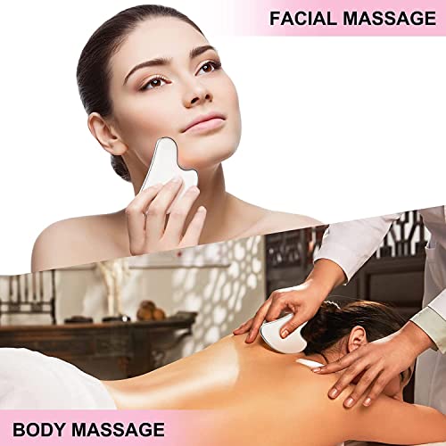 Wonderwin Ice Roller & Gua Sha Set, Ice Roller Gua Sha Board Massage Tool Set, Facial Skin Care Roller Massager Muscle Relaxing Wrinkles Relieving, Whole Body Relive Devices