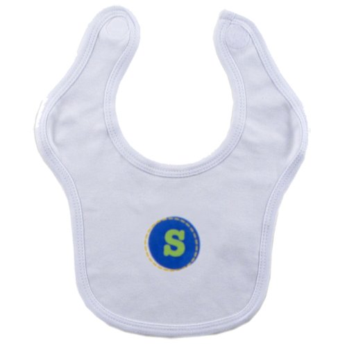 Hudson Baby Personalized Initial Bib- S, Boy, Blue/Green
