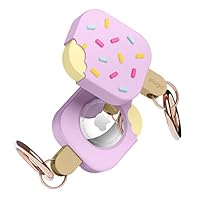 elago Custodia Ice Cream Gelato in Silicone Compatibile con AirTag Case, Air Tag Keychain -...