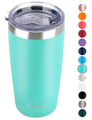 SUNWILL 20oz Tumbler with Lid, Stainless Steel Vacuum Insulated Double Wall Travel Tumbler